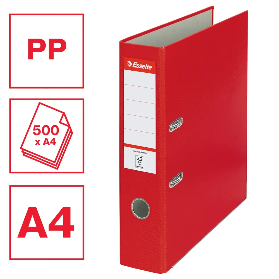 Esselte Economy A4 75 mm červený