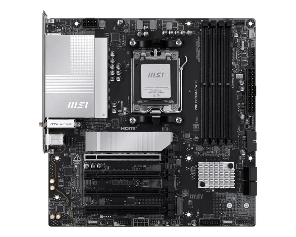 MSI PRO B850M-P WIFI/AM5/4x DDR5 UDIMM/mATX