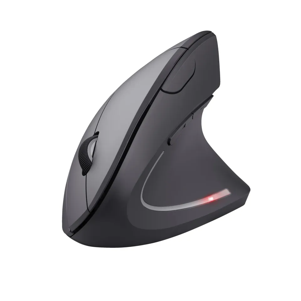 TRUST Verto/Vertikální/Optická/Pro praváky/1 600 DPI/Bezdrátová USB/Černá