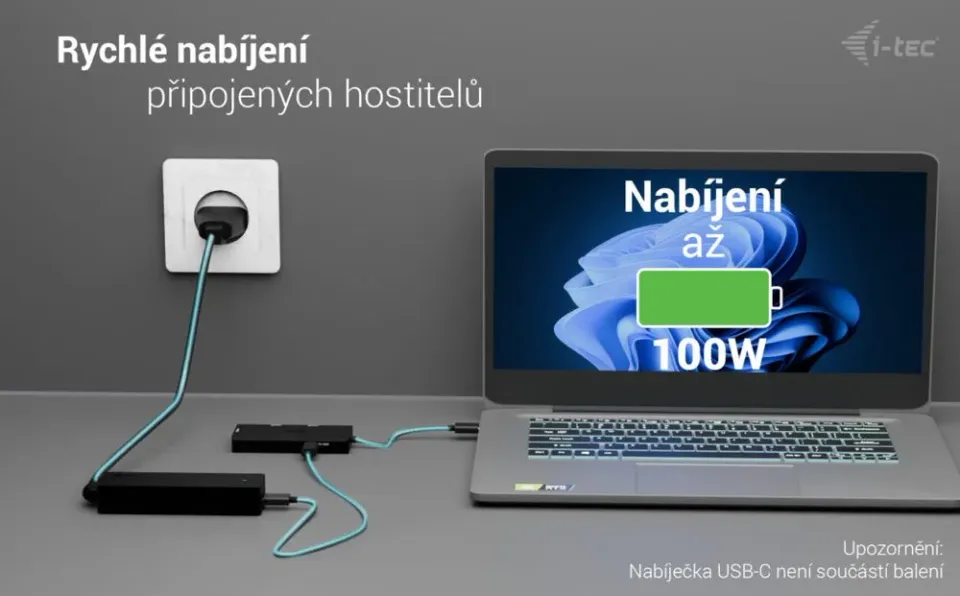 i-tec USB-C Triple 4K HDMI Video Adapter, Power Delivery 100W