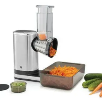 WMF KITCHENminis Salad-to-go struhadlo, 150 W, nerezová ocel, krájecí nástavce