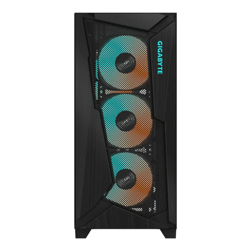 GIGABYTE skrín case GB-C301G, RGB Lighting, bez zdroje, transparentní bok, Mid t