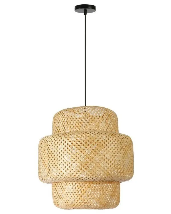 IMMAX BOHO HILO designové závěsné svítidlo, D50cm, E27, bambus