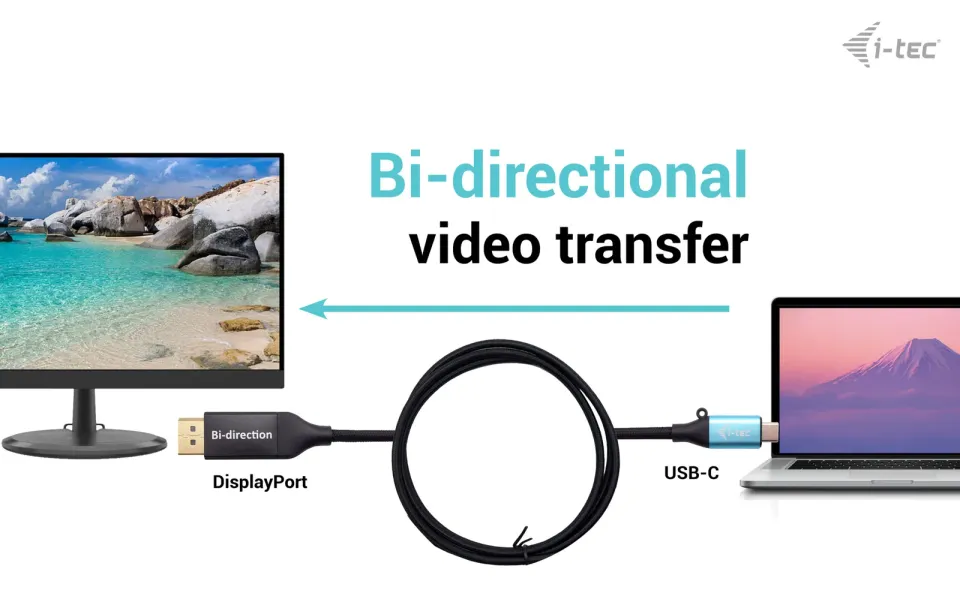 I-tec USB-C DisplayPort Bi-Directional Cable Adapter 8K/30Hz 150cm