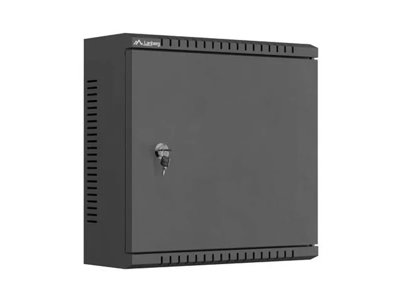 LANBERG Instalační skříň 10" TPR s MESH panelem 340 × 340 × 140 mm, černá(sestav