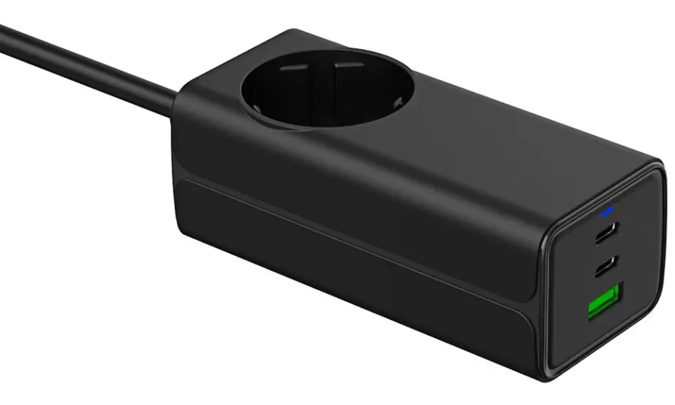 TRX USB Nabíječka AK-CH-21 AC 230V + USB-A + 2x USB-C PD 5-20V / max. 5A 65W Quick Charge 3.0 GaN