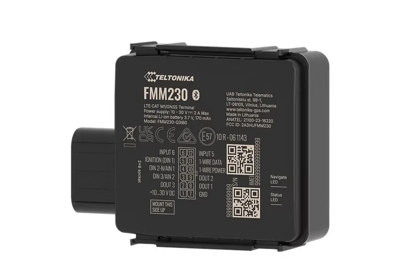 TELTONIKA TELEMATICS FMM230 – voděodolný lokátor 4G LTE Cat M1 s flexibilními vs