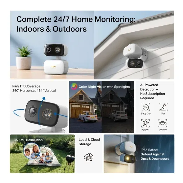 TP-Link Tapo C236 Wi-Fi kamera pro vnitřní/venkovní domácí bezpečnost