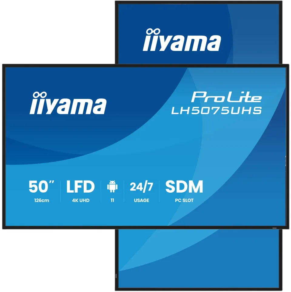 50" iiyama LH5075UHS-B2AG:VA,4K UHD,Android,24/7