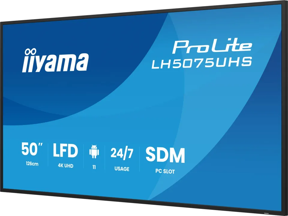 50" iiyama LH5075UHS-B2AG:VA,4K UHD,Android,24/7