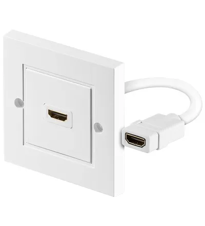 PremiumCord HDMI, zásuvka v panelu, 1x HDMI A - HDMI A Female/Female, bílá