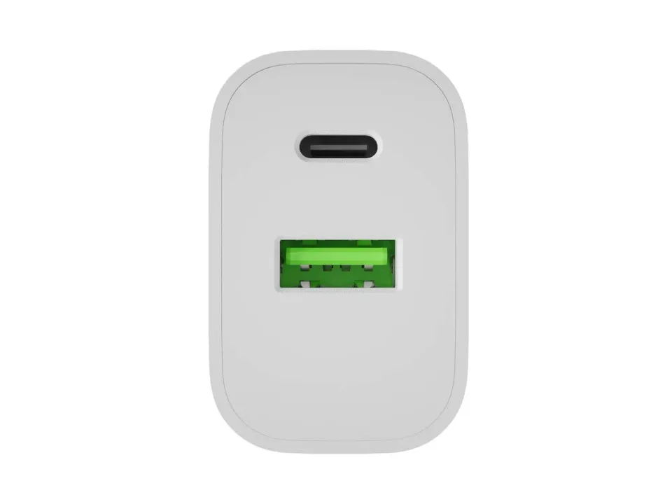 Univerzální nabíječka Natec RIBERA 20 W 1X USB-A + 1X USB-C, bílá