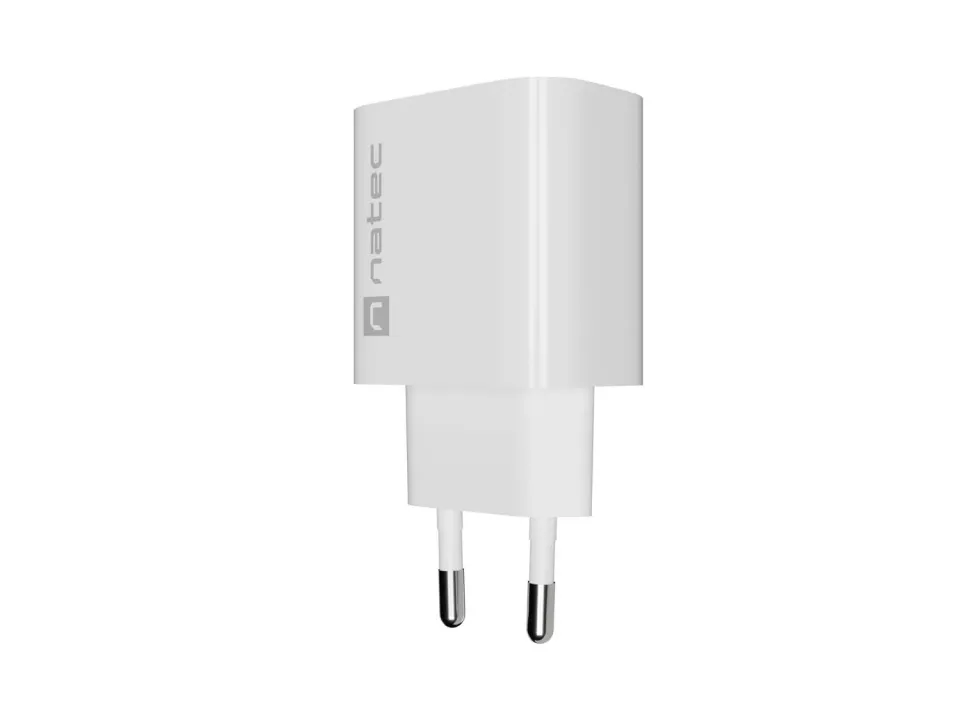 Univerzální nabíječka Natec RIBERA 20 W 1X USB-A + 1X USB-C, bílá
