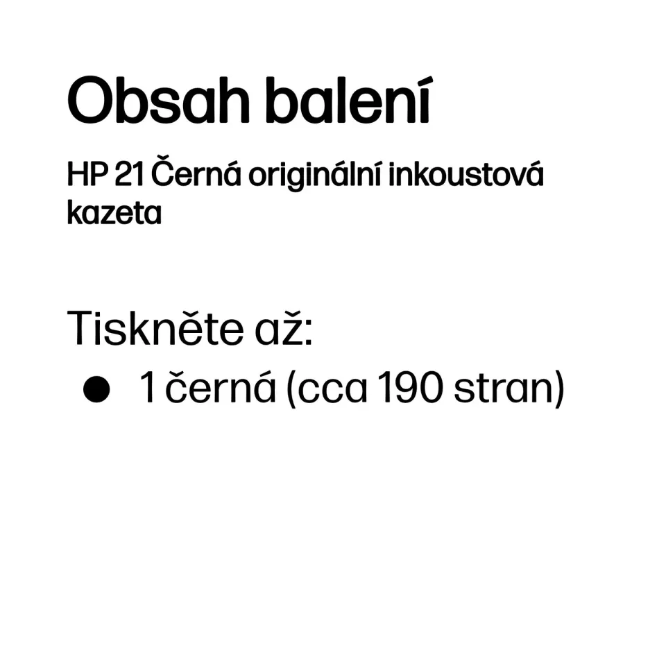 HP C9351AE originální náplň černá č.21 černá 5ml
