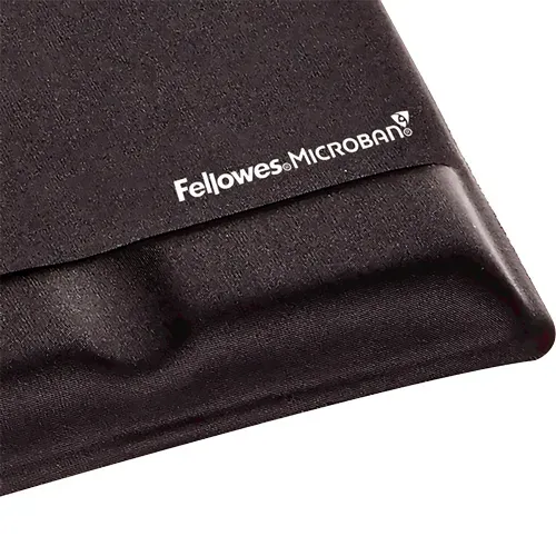 Fellowes podložka pod myš a zápěstí Health-V pěnová Microban Lycra černá