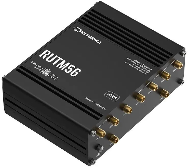 Teltonika RUTM56 Průmyslový 5G+4G Wi-Fi Router, GPS, 2 modemy, eSIM