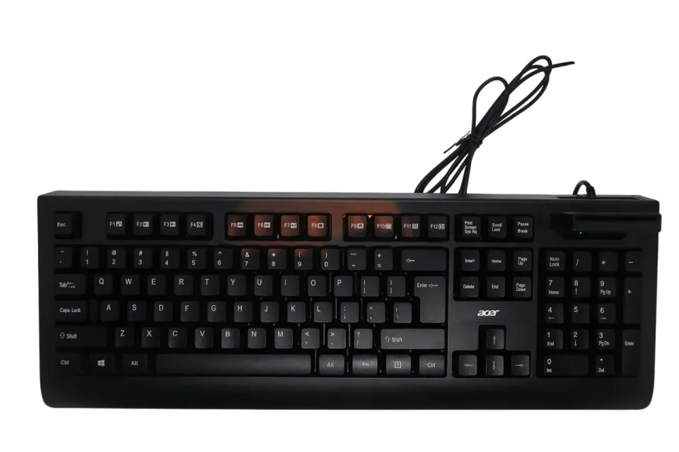 ACER Wired Smart Card reader Keyboard, drátová, USB2.0, čtečka chytrých karet, Black, Membrane Switch, CZ/SK layout