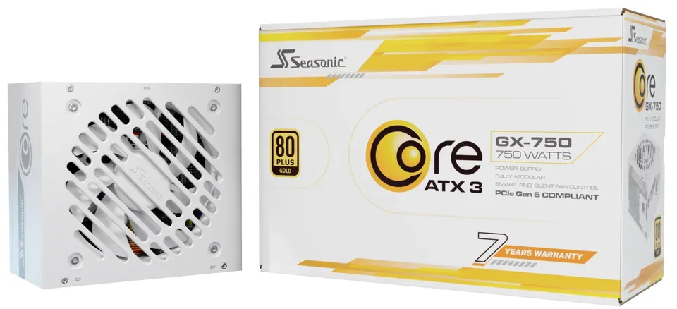 SEASONIC zdroj 650W Core GX-750, ATX 3.1, 80+ Gold, bílý