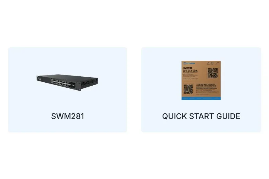 Teltonika SWM281 manažovaný switch, 24x GbE, 4x SFP L2+, 19" rack, fanless