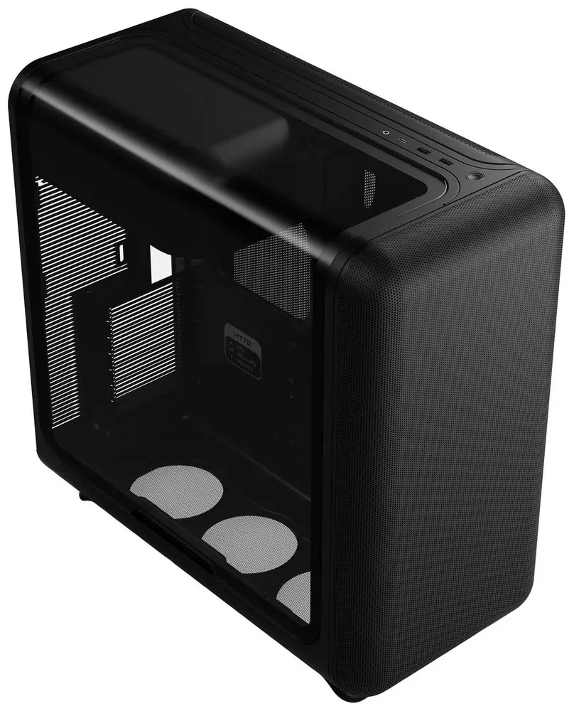 HYTE skříň X50 Pitch Black / prosklená zaoblená bočnice / bez zdroje / 1x USB-C / 2x USB-A