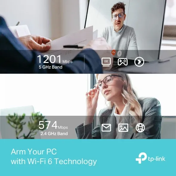 TP-Link Archer TX35U PLUS Bezdrátový vysoce ziskový USB adaptér AX1800