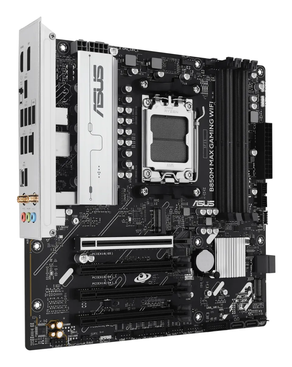 ASUS MB Sc AM5 B850M MAX GAMING WIFI, AMD B850, 4xDDR5, 1xDP, 1xHDMI, WiFi, mATX
