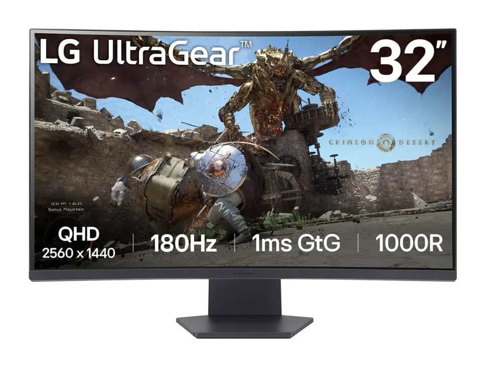 LG UltraGear/32GS60QC-B/32"/VA/QHD/180Hz/1ms/Black/2R