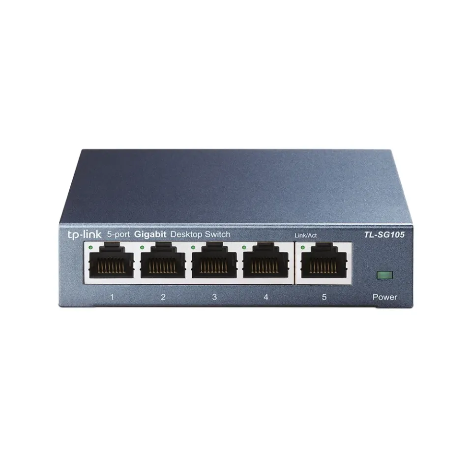 TP-LINK TL-SG105 GBit switch, 5x 10/100/1000Mbps 5port, steel case