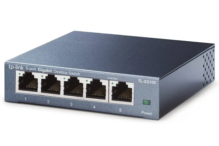 TP-LINK TL-SG105 GBit switch, 5x 10/100/1000Mbps 5port, steel case