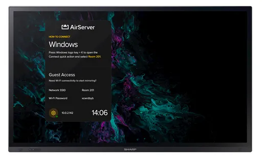 SHARP PN-LA862 86" LA-Series Interactive Display, UHD, 500 cd/m2, InGlass touch,