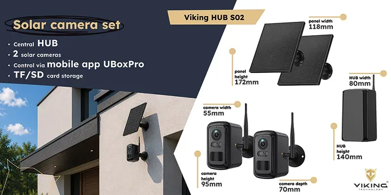 Viking Set solárních kamer HUB S02