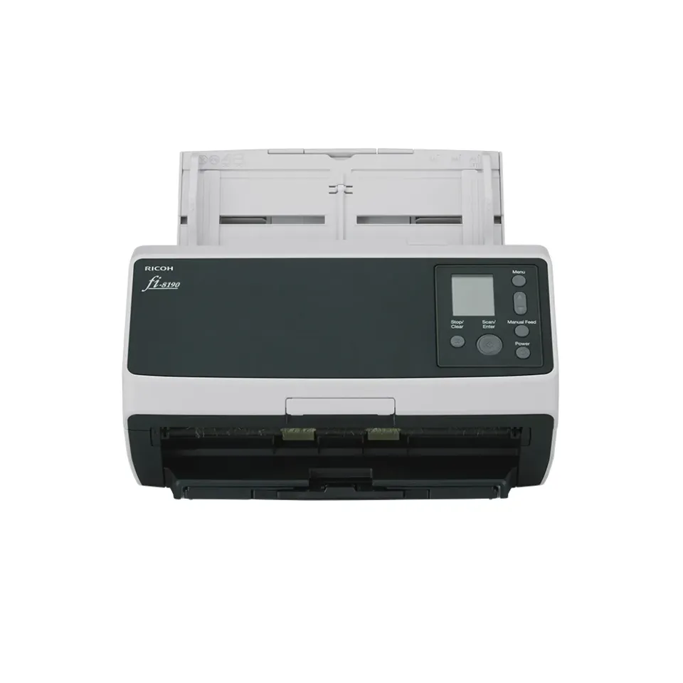 RICOH skener Fi-8190 A4, průchodový, 90ppm, 600dpi, LAN RJ45-1000, USB 3.2,ADF 100listů, 12000 listů za den