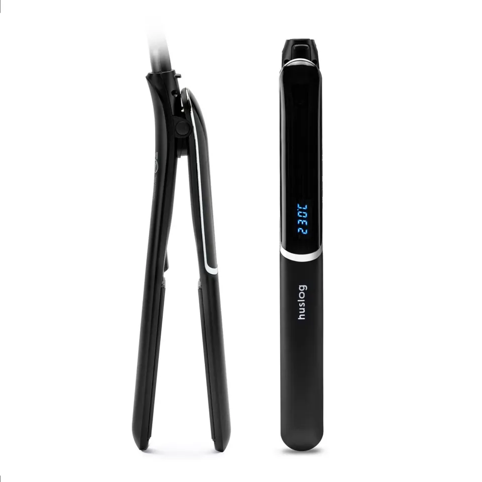 Žehlička na vlasy Huslog černo stříbrná