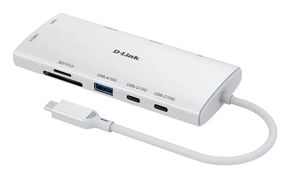 D-Link 10-in-1 USB-C Hub with HDMI x2 / USB-C x2, USB A x2 / Ethernet/Card Reader/Power Delivery