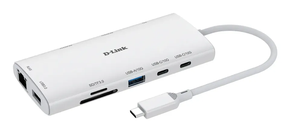 D-Link 10-in-1 USB-C Hub with HDMI x2 / USB-C x2, USB A x2 / Ethernet/Card Reader/Power Delivery
