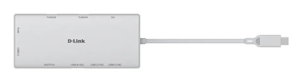 D-Link 10-in-1 USB-C Hub with HDMI x2 / USB-C x2, USB A x2 / Ethernet/Card Reader/Power Delivery