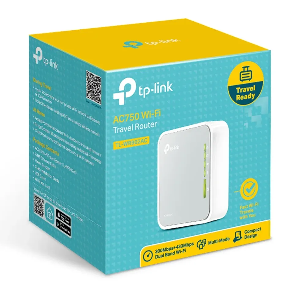 TP-LINK TL-WR902AC wifi AC750 Bezdrátový router na cesty