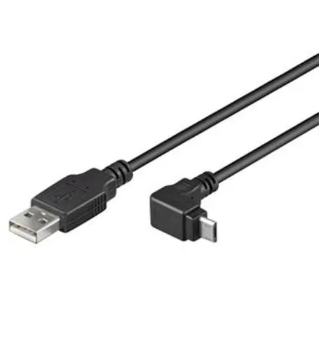 KABEL USB Micro 2.0m 2.0, USB A(M) - microUSB B(M) im Winkel 90°