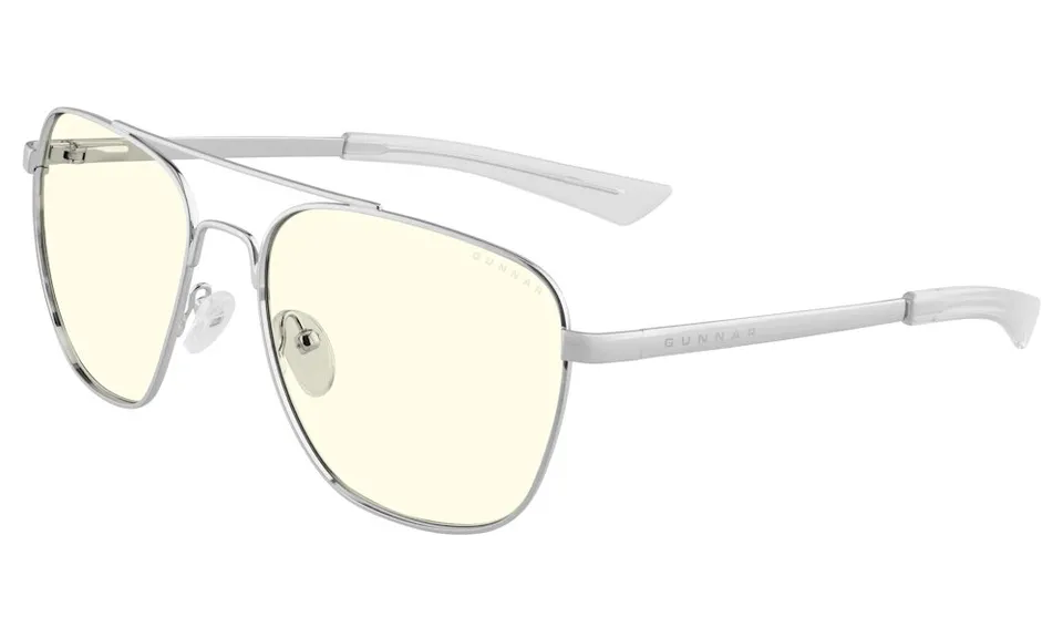 GUNNAR kancelářske/herní brýle MUSTANG CHROME čirá skla BLF 35 GUNNAR focus