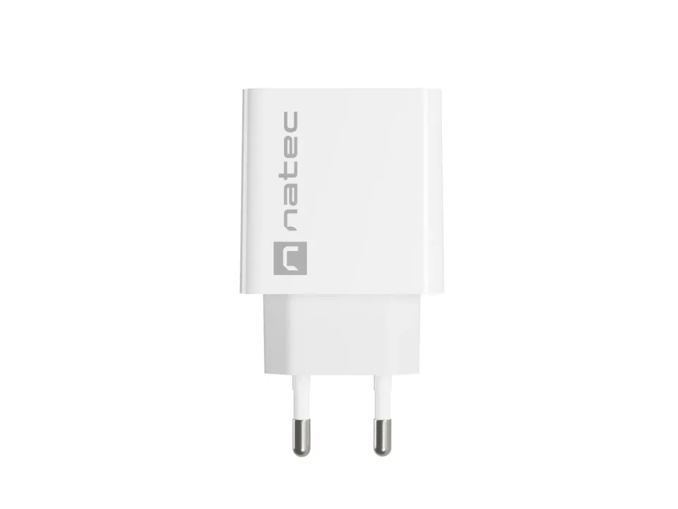 Universální nabíječka Natec RIBERA 18W 1X USB-A, bílá