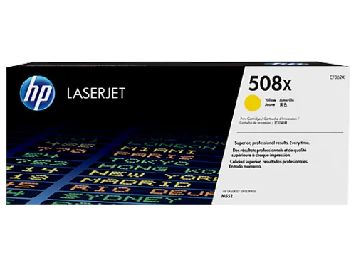 HP CF362X originální toner žlutý č.508X velký cca 9500 str. (yellow HP CLJ M552, M553, žlutá, ColorSphere 3 Jetintelligence )