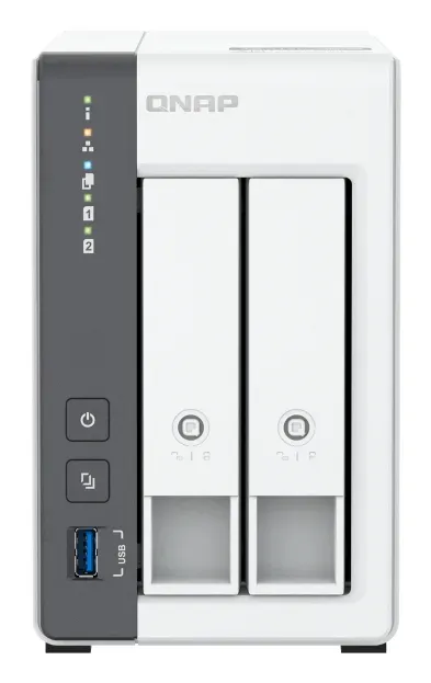 QNAP TS-216G TurboNAS server s RAID, 4xjádro 2.0GHz, fix 4GB DDR, pro 2x 3,5/2,5in SATA3 HDD/SSD (USB3.2g1 + 1xGLAN+1x2.5GLAN) datové úložiště