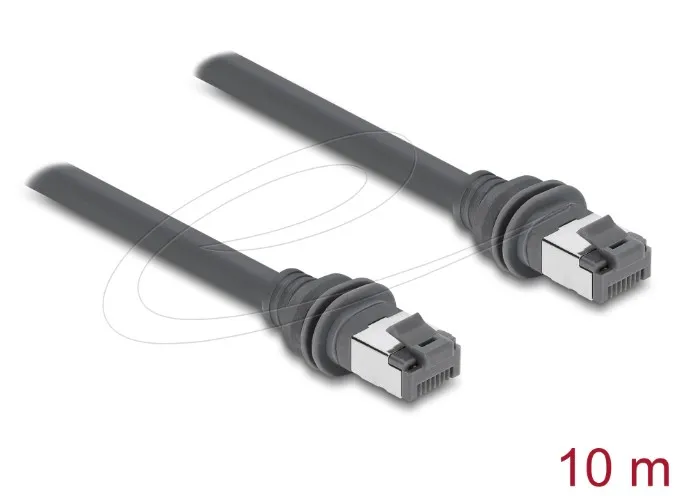 Delock Spojovací kabel RJ45 Cat.6 kompatibilní se Starlink Gen3 – 10 m, šedý