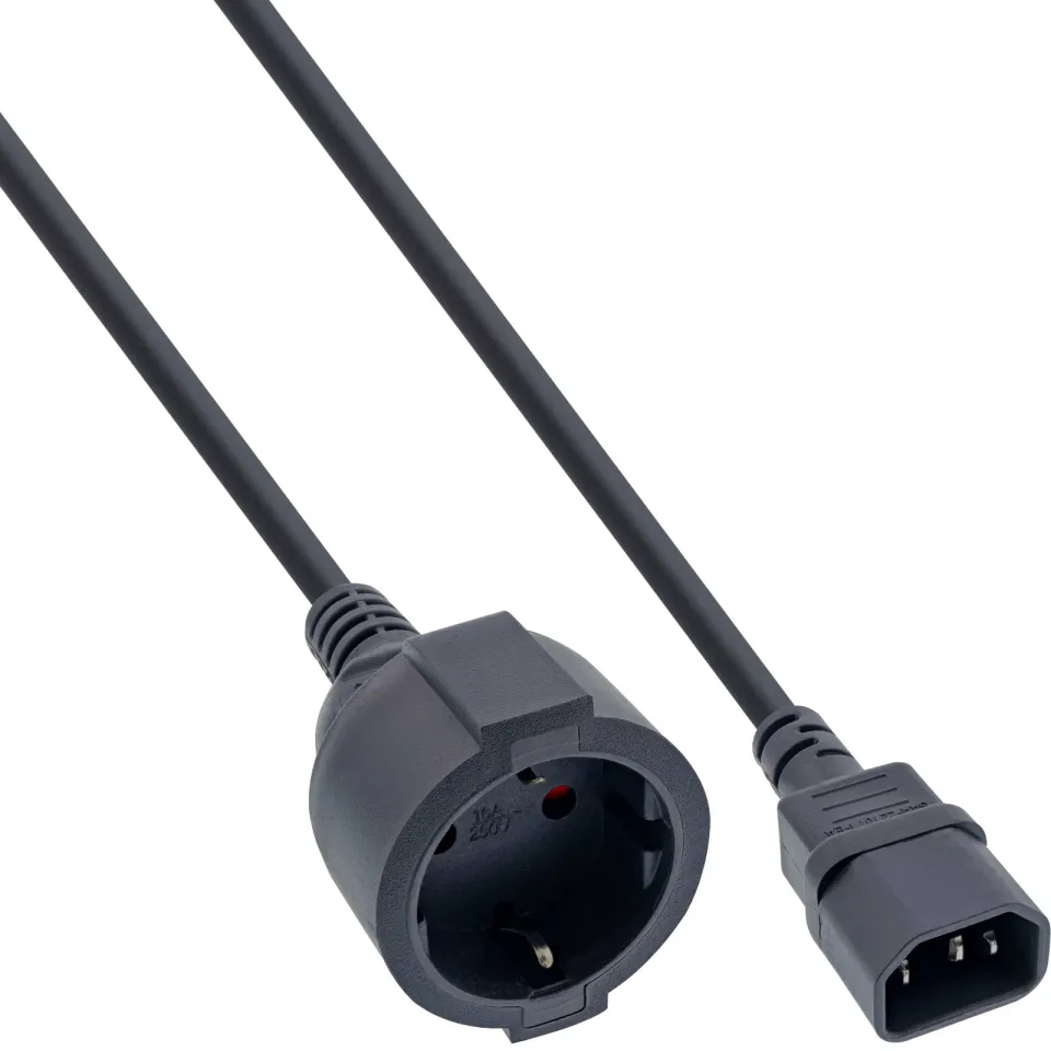 AVACOM Síťový kabel pro výstup UPS - redukce PC konektor (IEC C14) na zásuvku sc