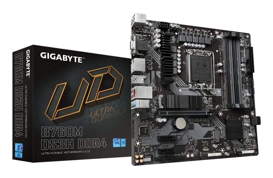 GIGABYTE MB Sc LGA1700 B760M DS3H DDR4, Intel B760, 4xDDR4, 1xDP, 1xHDMI, 1xD-Su