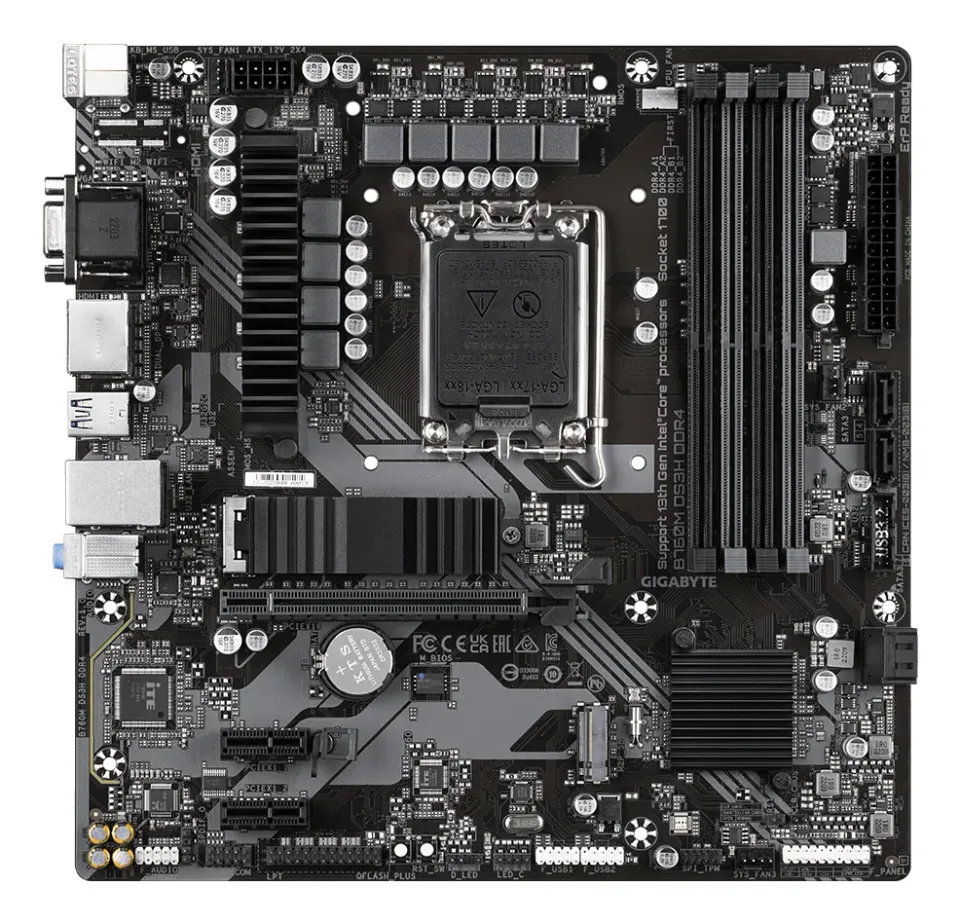 GIGABYTE MB Sc LGA1700 B760M DS3H DDR4, Intel B760, 4xDDR4, 1xDP, 1xHDMI, 1xD-Su