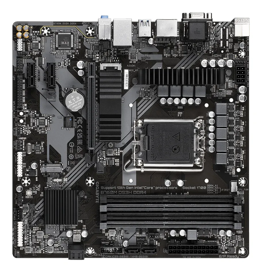 GIGABYTE MB Sc LGA1700 B760M DS3H DDR4, Intel B760, 4xDDR4, 1xDP, 1xHDMI, 1xD-Su