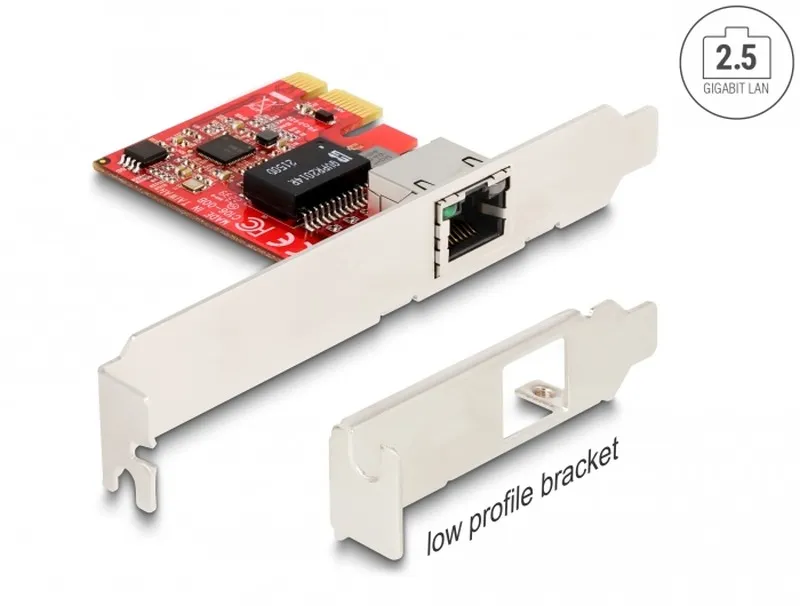 Delock PCI Express x1 Karte zu 1 x RJ45 2,5 Gigabit LAN i225 NBASE-T - Low Profi