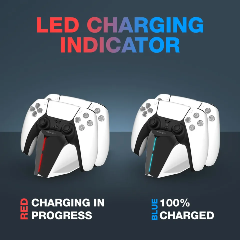 EVOLVEO DockCharge, nabíjecí základna a stojánek pro dva ovladače PS5