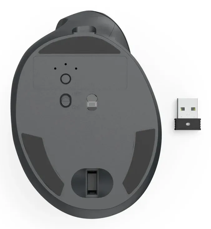 Hama vertikální ergonomická bezdrátová myš EWM-600L, pro leváky, nabíjecí, Multi Device